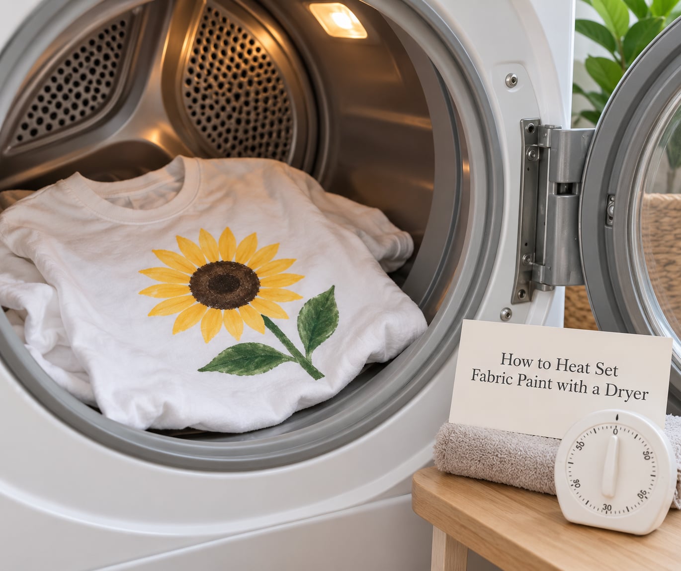 How to Heat Set Fabric Paint with a Dryer