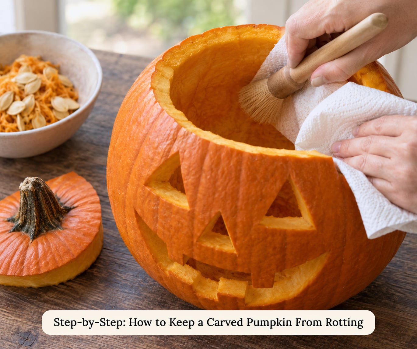 Step-by-Step: How to Keep a Carved Pumpkin From Rotting