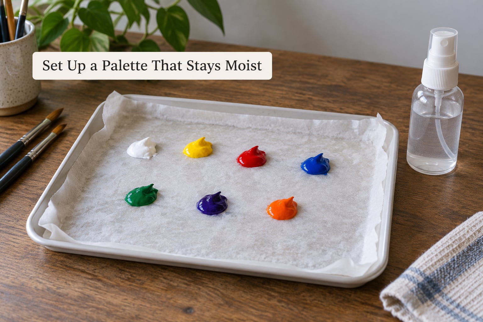 Set Up a Palette That Stays Moist
