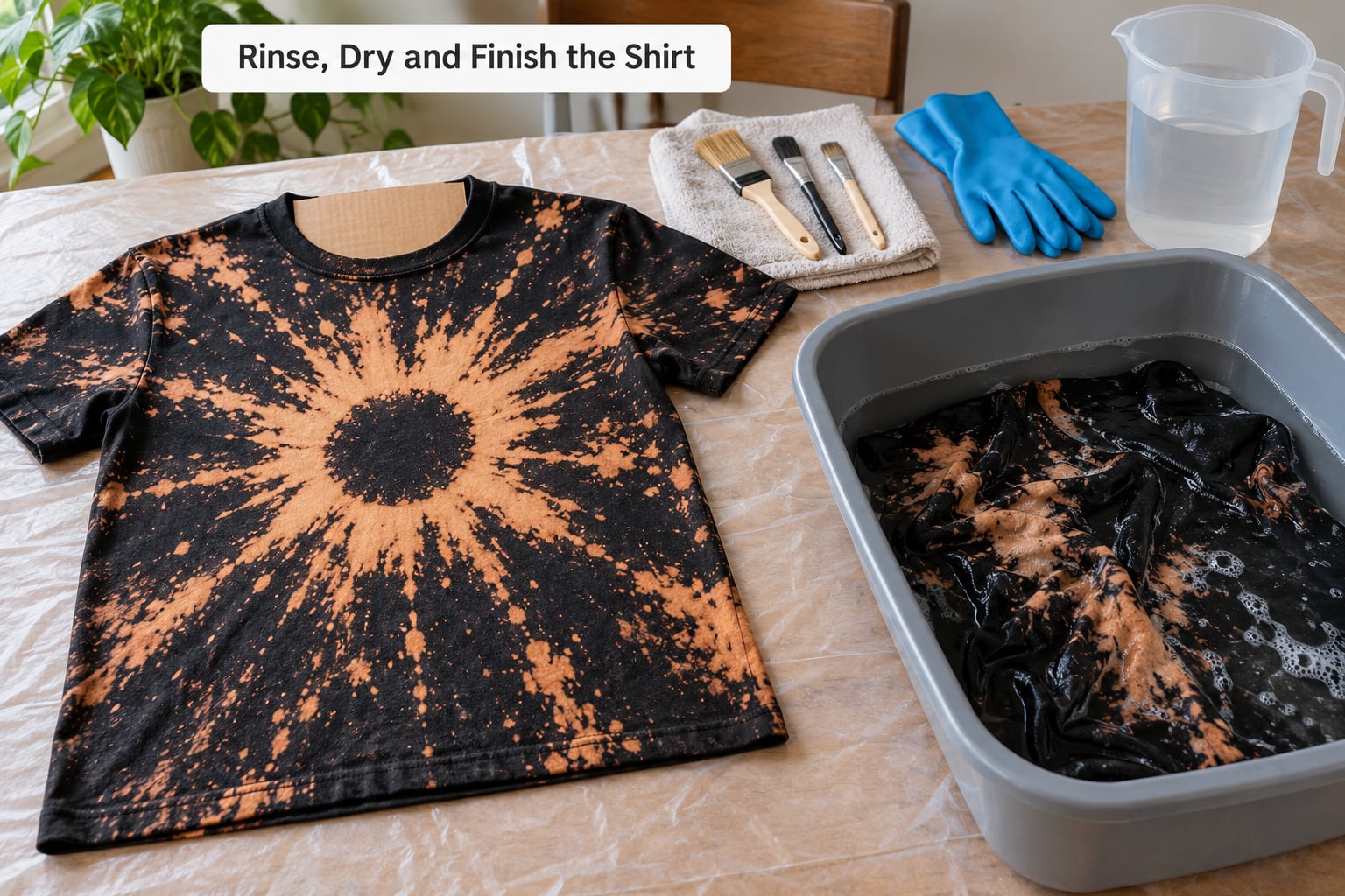 Rinse, Dry and Finish the Shirt