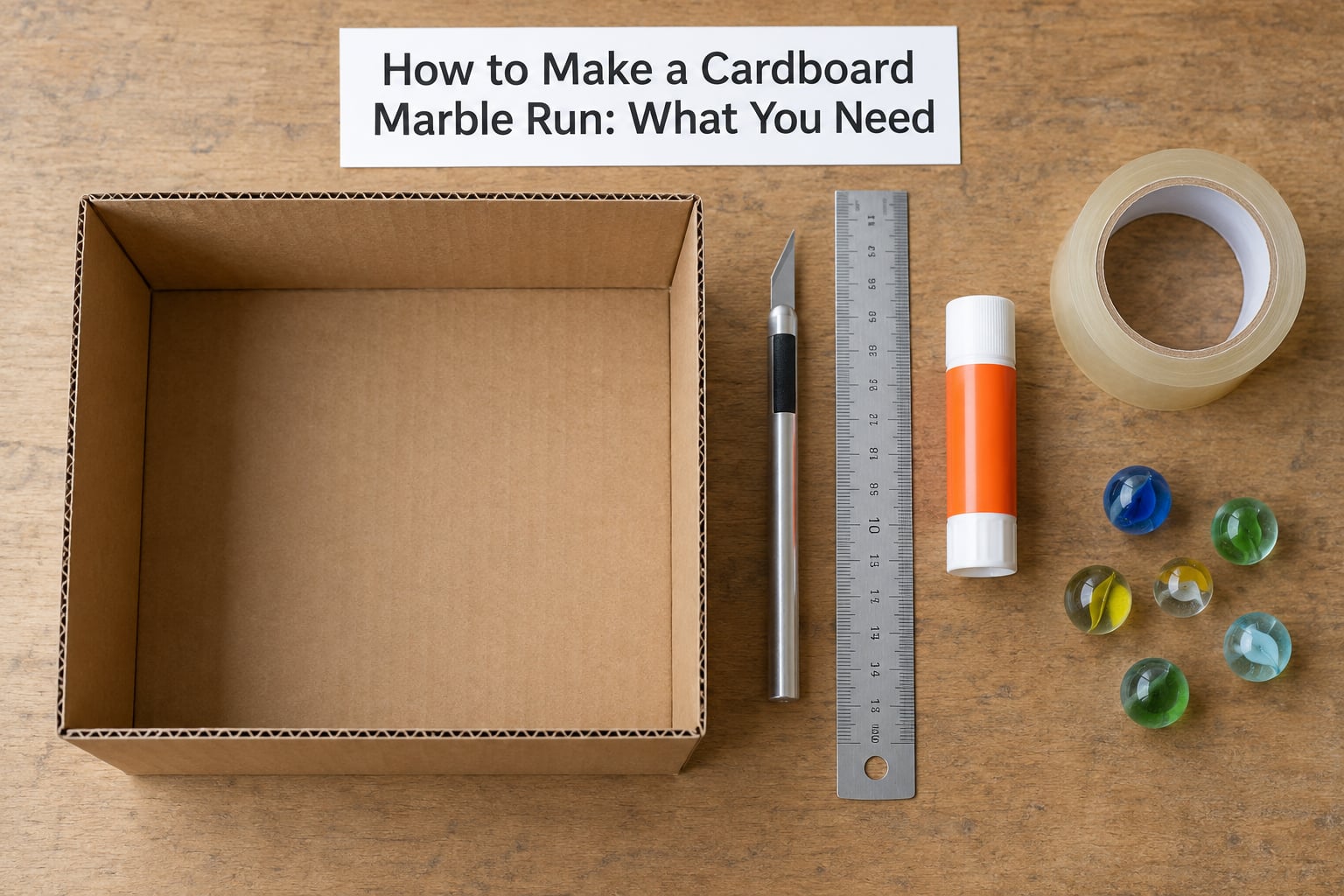 How to Make a Cardboard Marble Run: What You Need