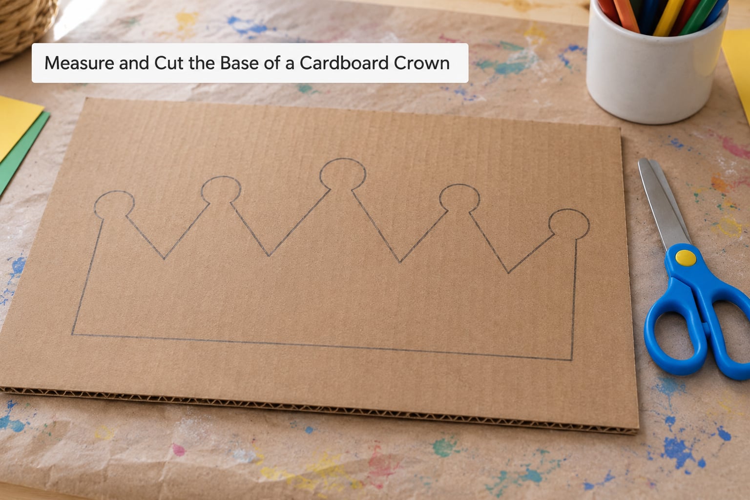 Measure and Cut the Base of a Cardboard Crown