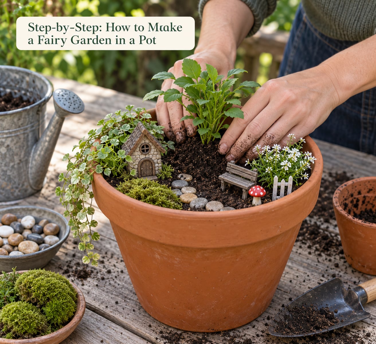 Step-by-Step: How to Make a Fairy Garden in a Pot