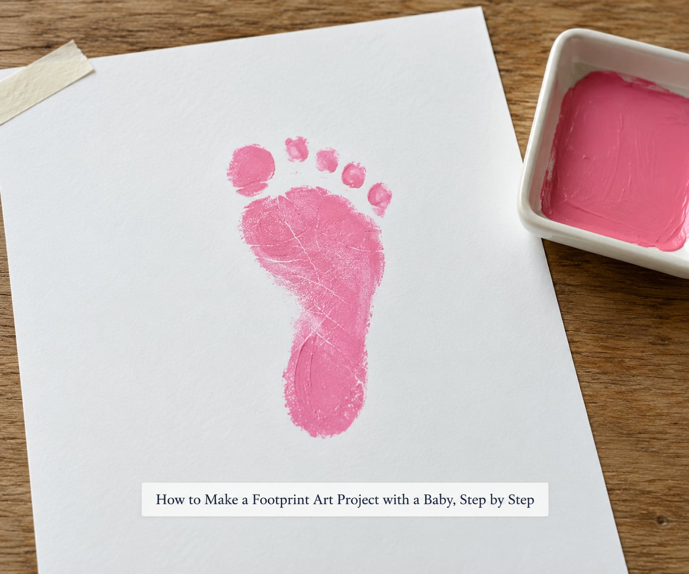 How to Make a Footprint Art Project with a Baby, Step by Step