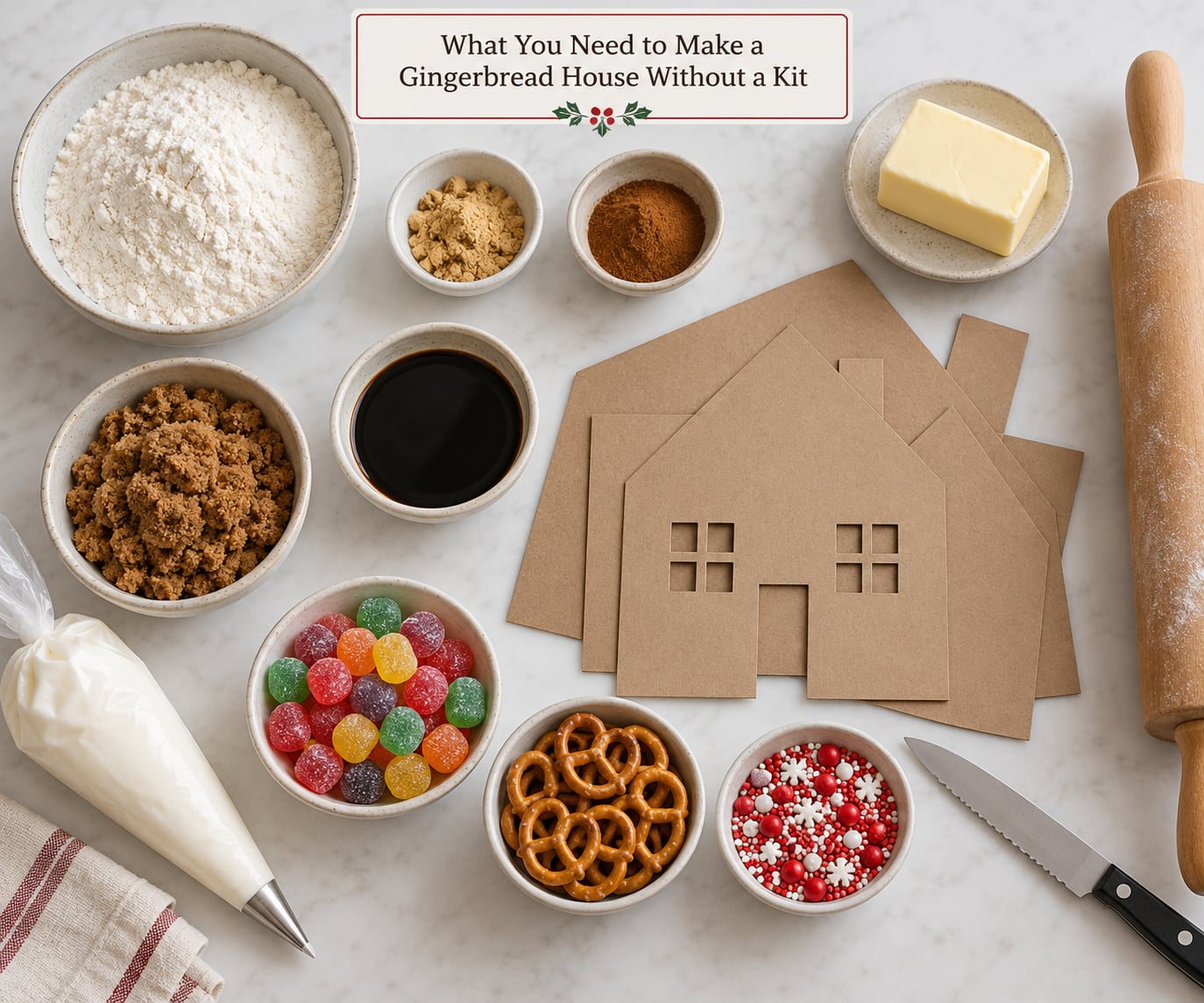 What You Need to Make a Gingerbread House Without a Kit