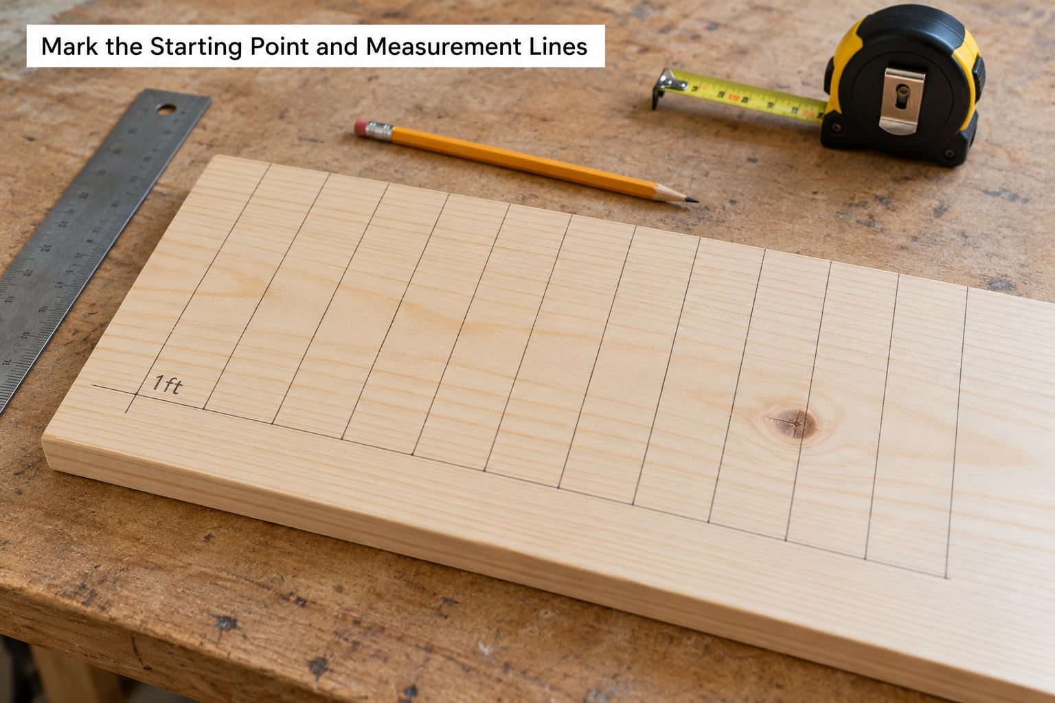 Mark the Starting Point and Measurement Lines
