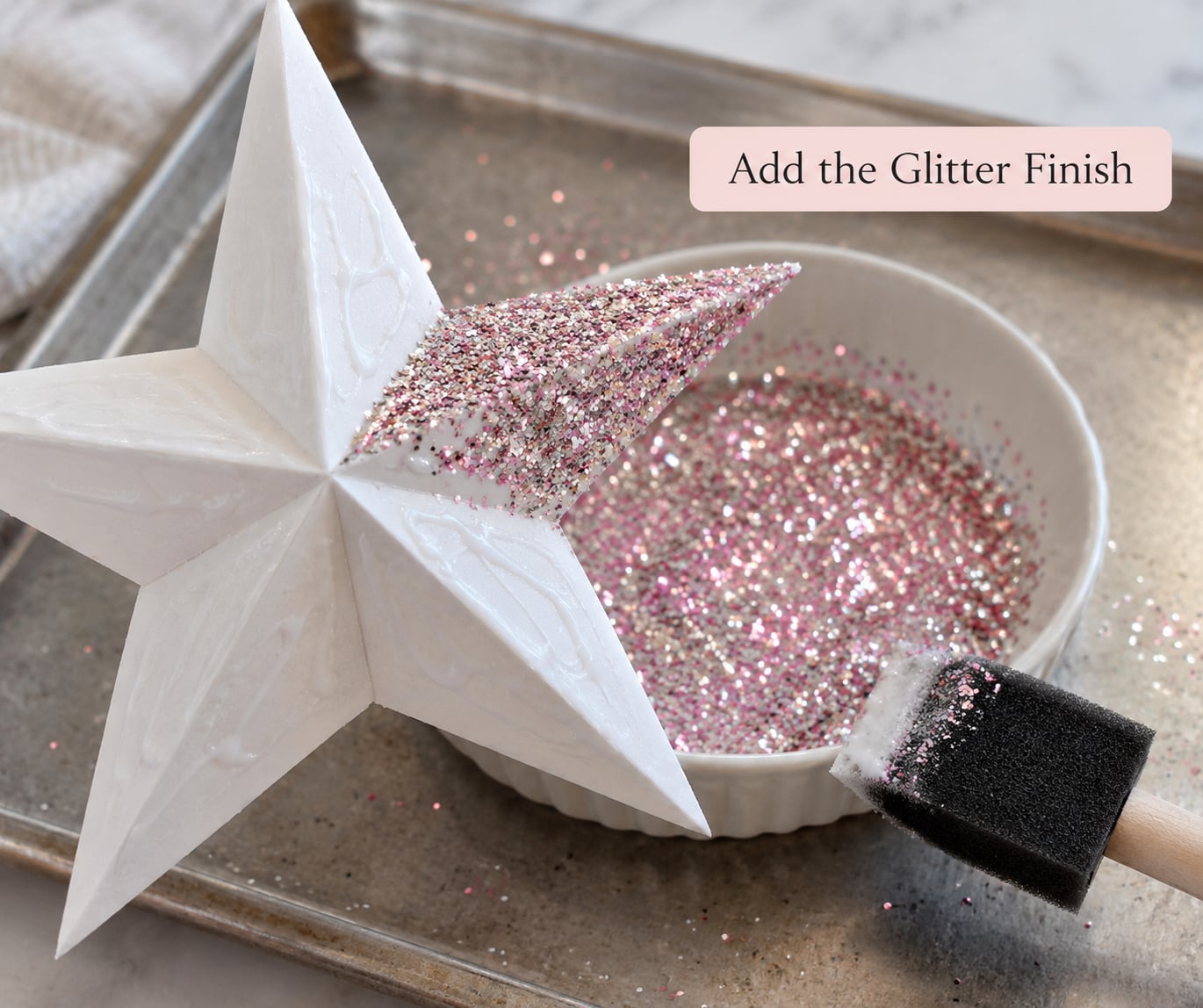 Add the Glitter Finish