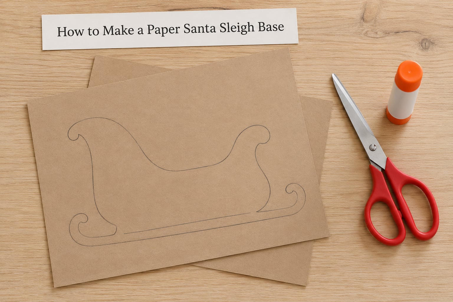 How to Make a Paper Santa Sleigh Base