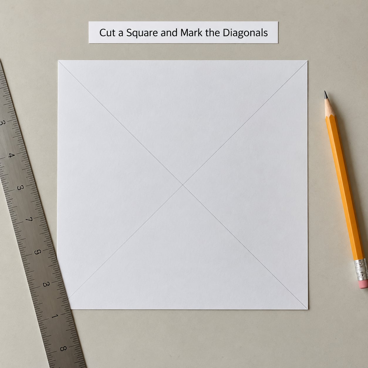 Cut a Square and Mark the Diagonals
