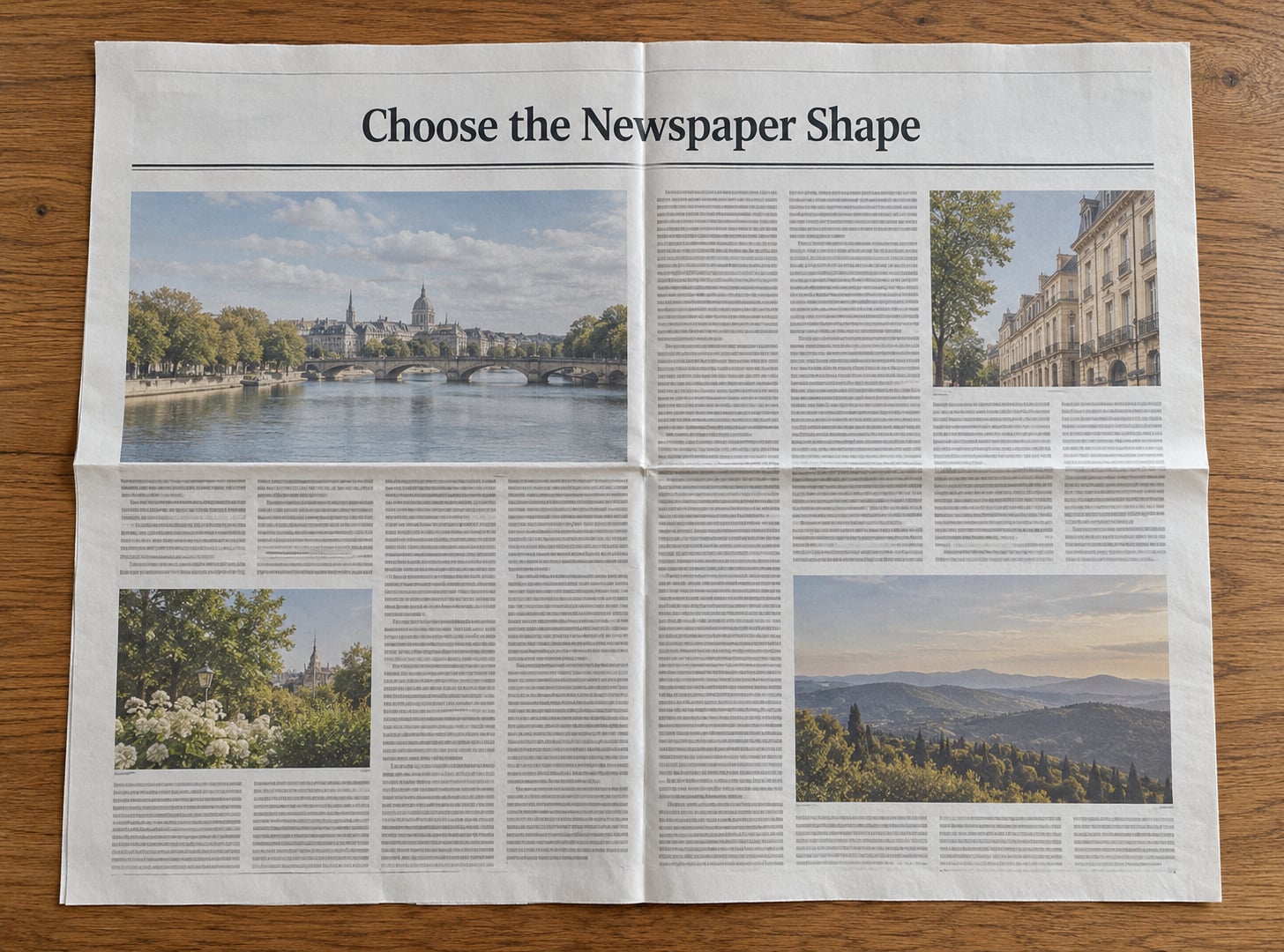 Choose the Newspaper Shape