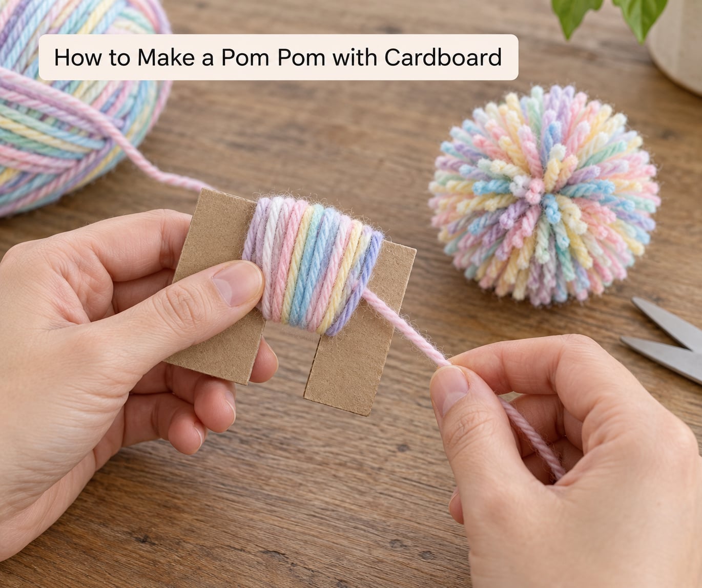 How to Make a Pom Pom with Cardboard