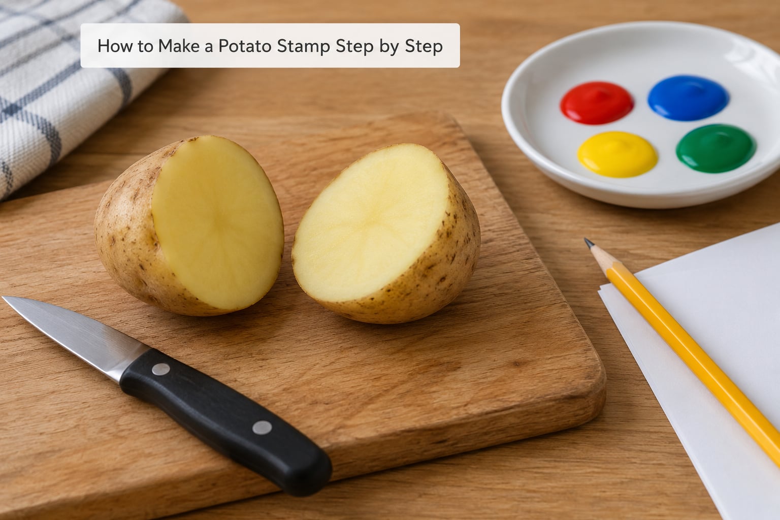 How to Make a Potato Stamp Step by Step
