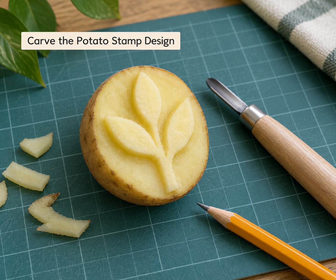 Carve the Potato Stamp Design
