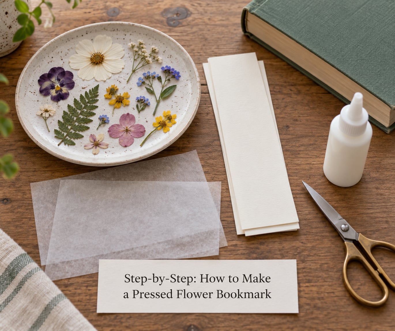 Step-by-Step: How to Make a Pressed Flower Bookmark
