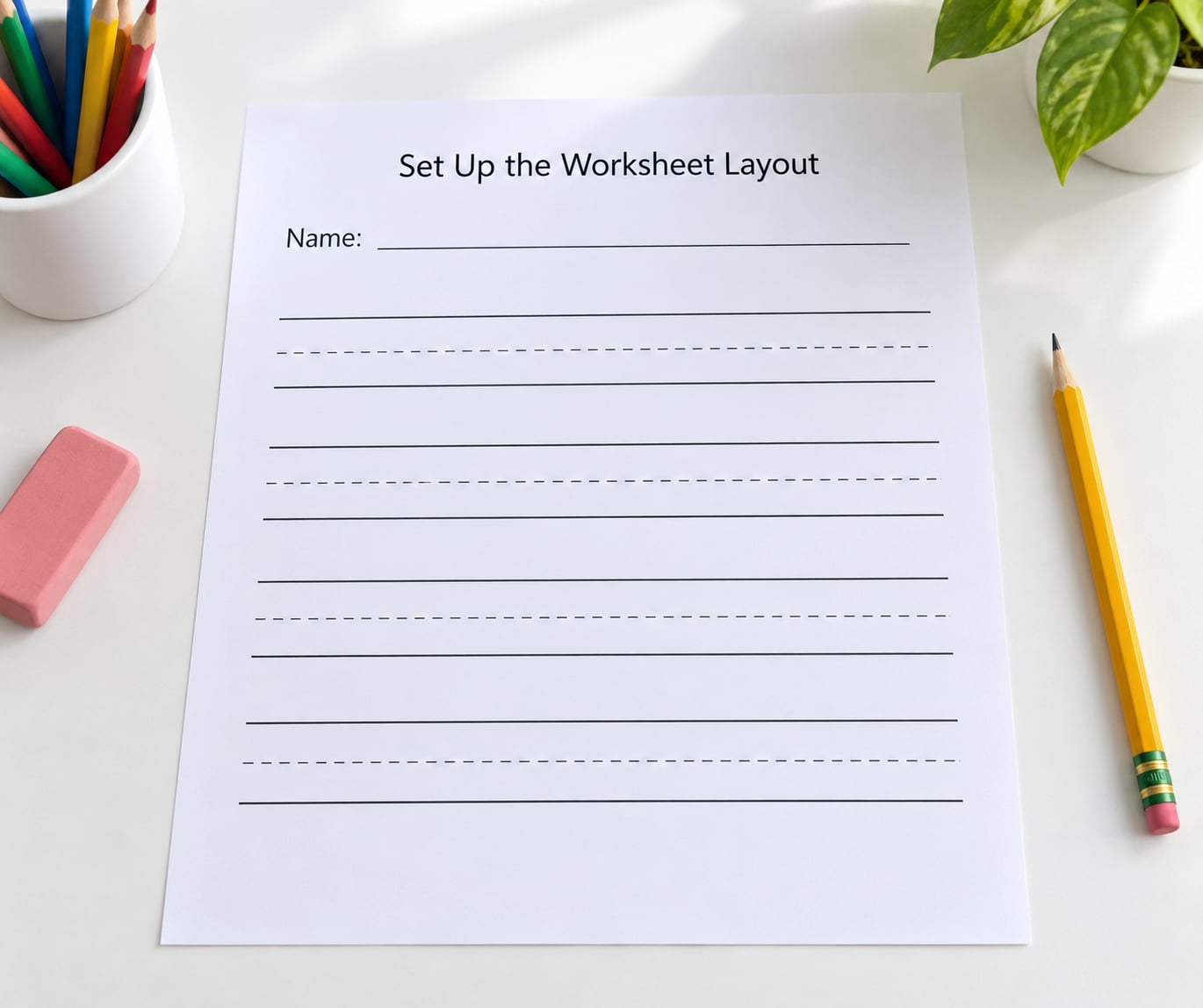 Set Up the Worksheet Layout