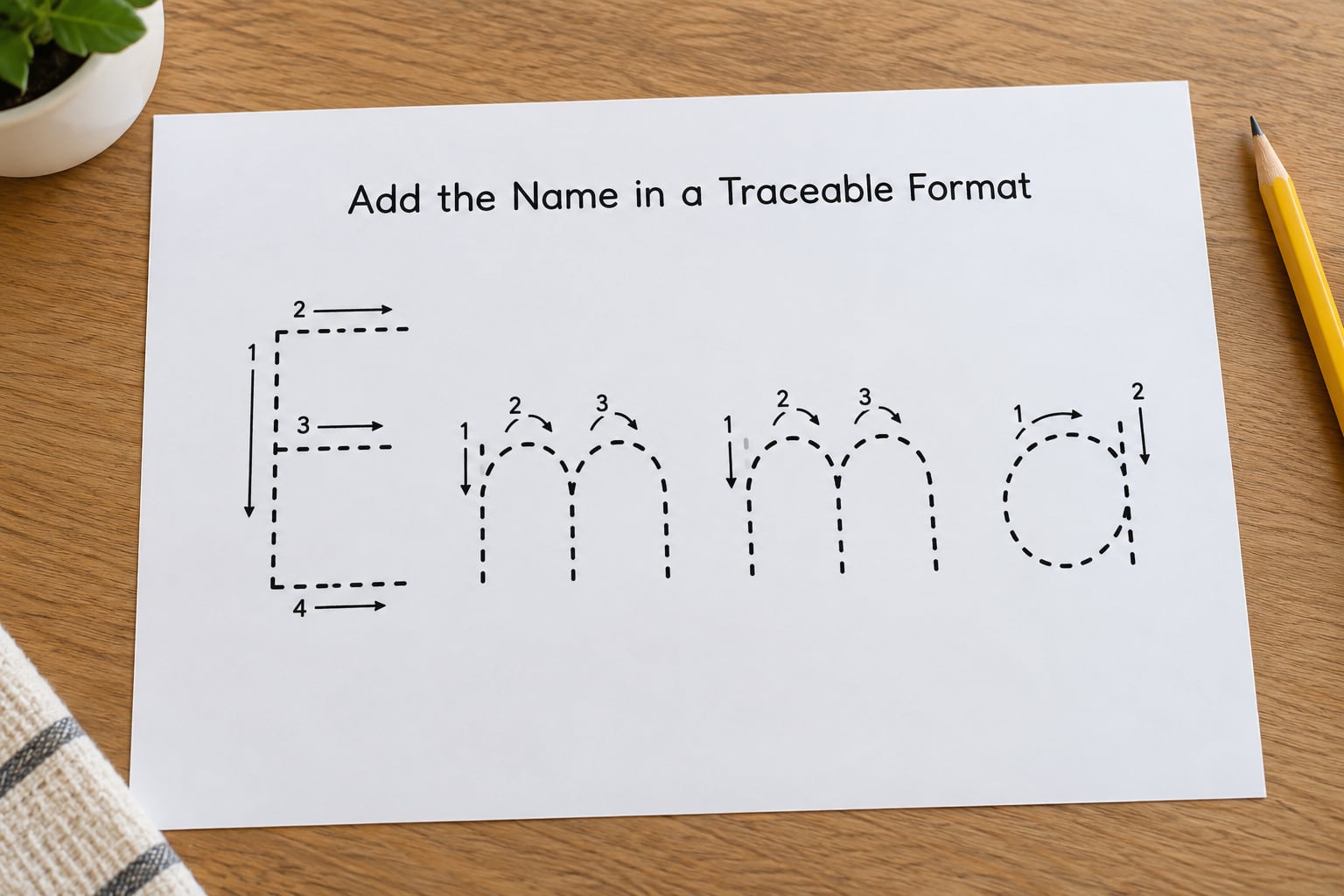 Add the Name in a Traceable Format