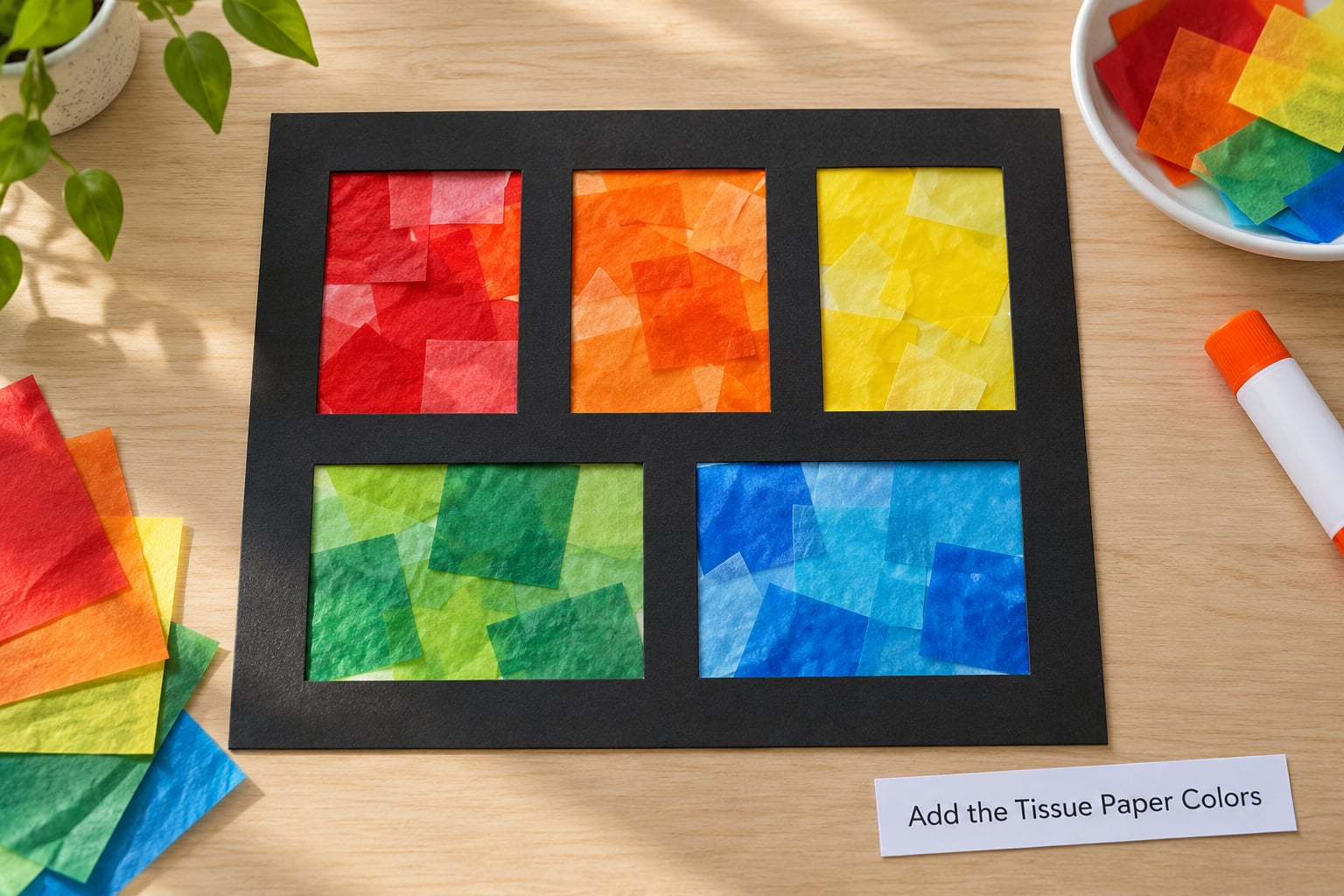 Add the Tissue Paper Colors