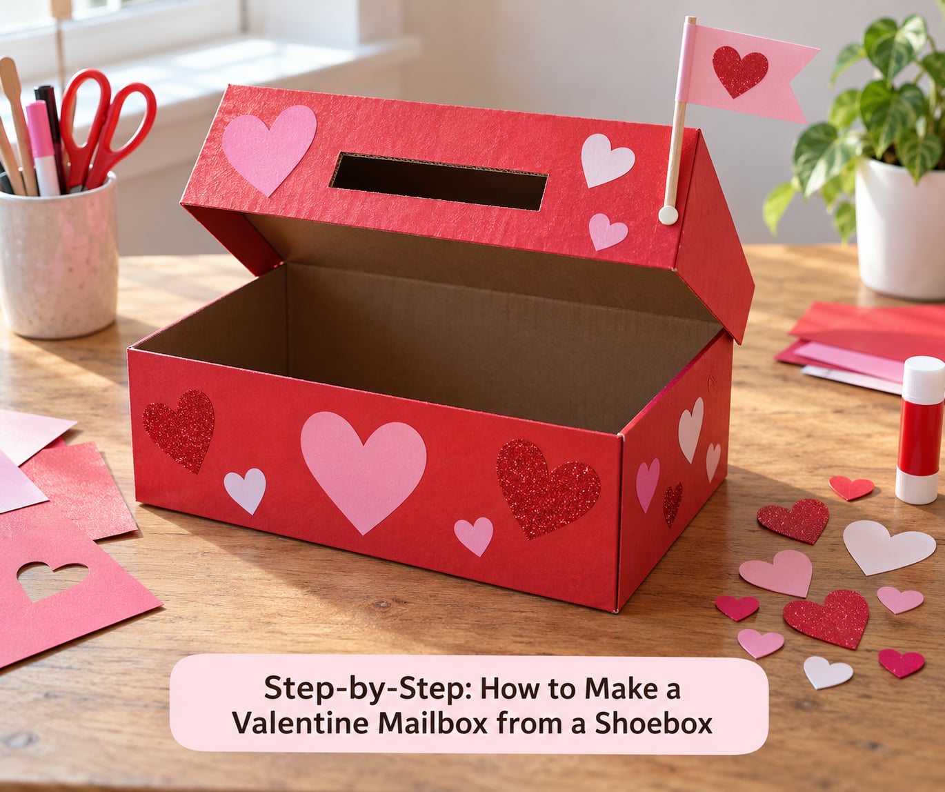 Step-by-Step: How to Make a Valentine Mailbox from a Shoebox