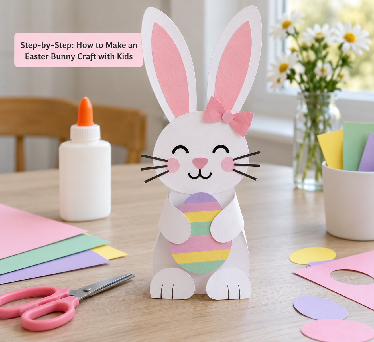 Step-by-Step: How to Make an Easter Bunny Craft with Kids