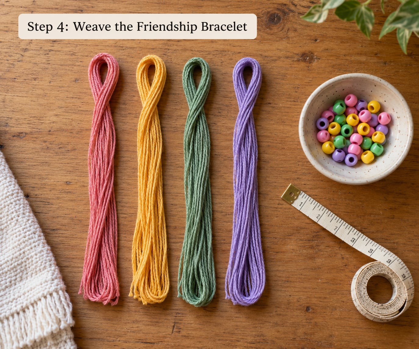 Step 4: Weave the Friendship Bracelet