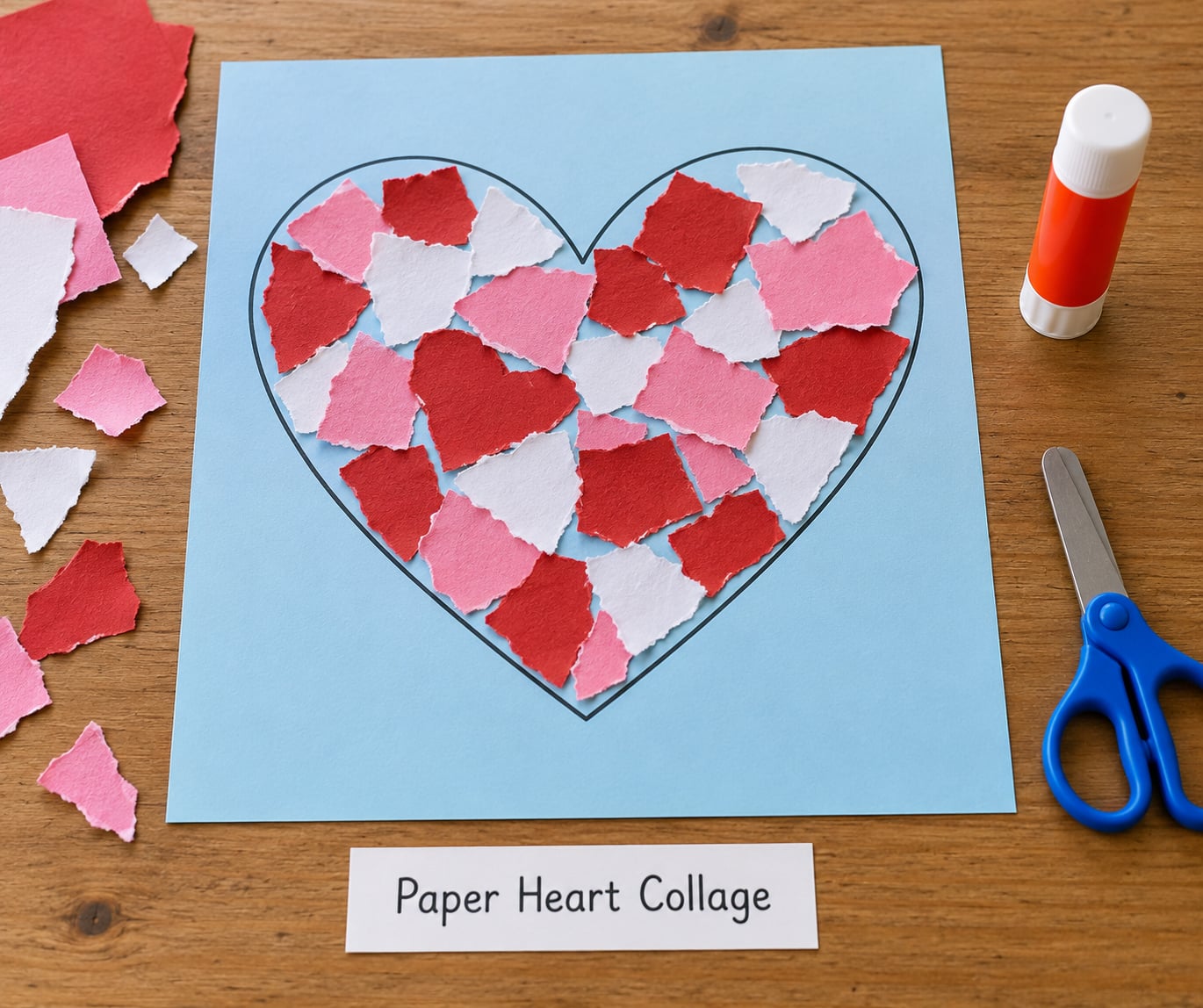 Paper Heart Collage