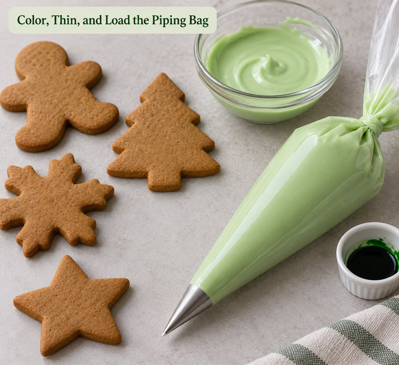 Color, Thin, and Load the Piping Bag