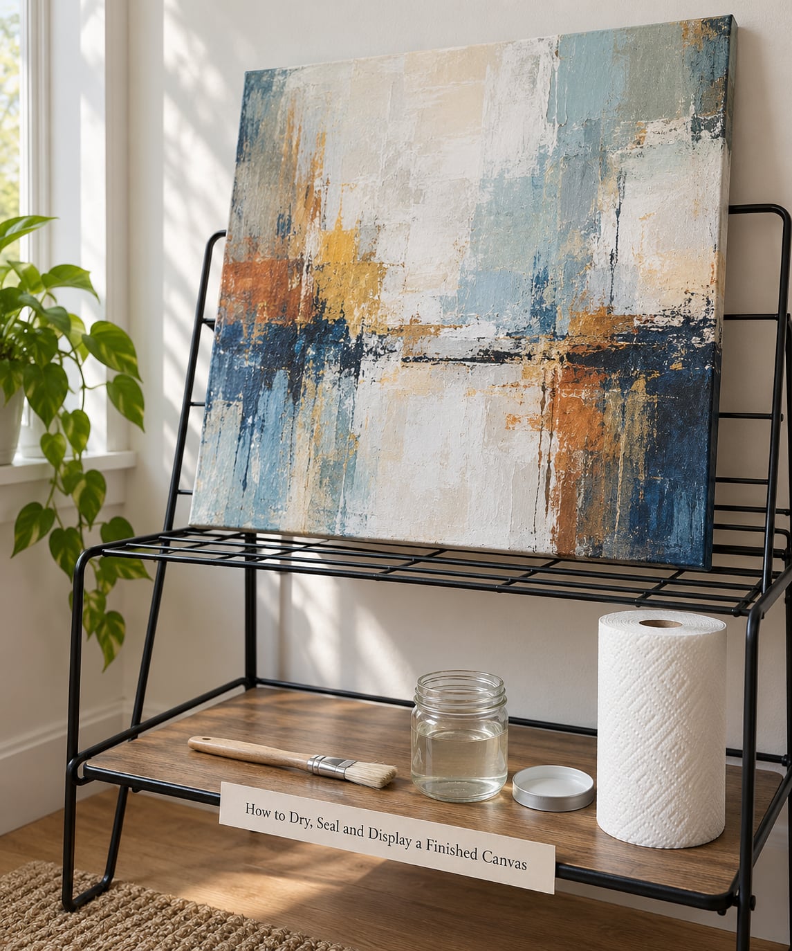 How to Dry, Seal and Display a Finished Canvas