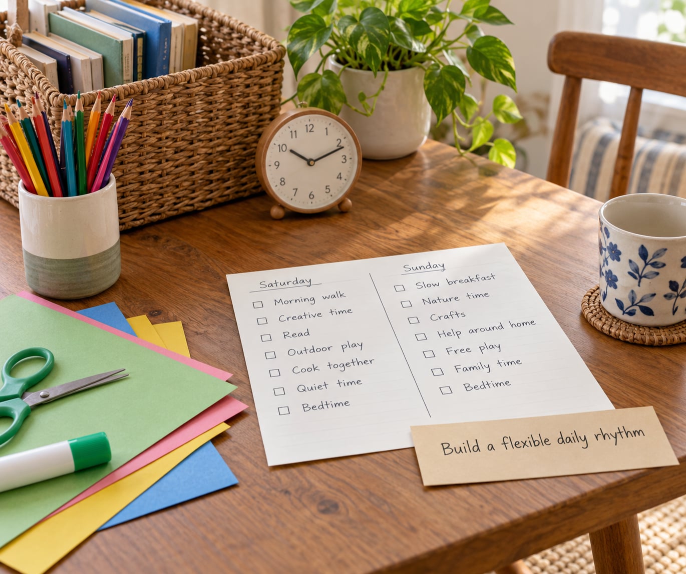 Build a flexible daily rhythm