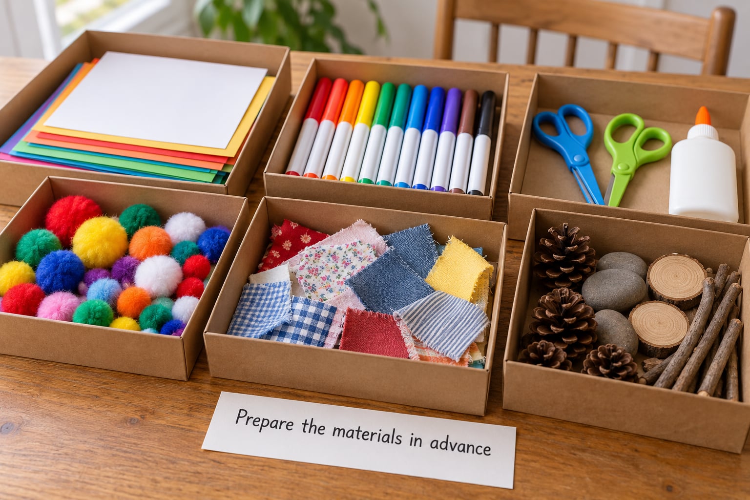 Prepare the materials in advance