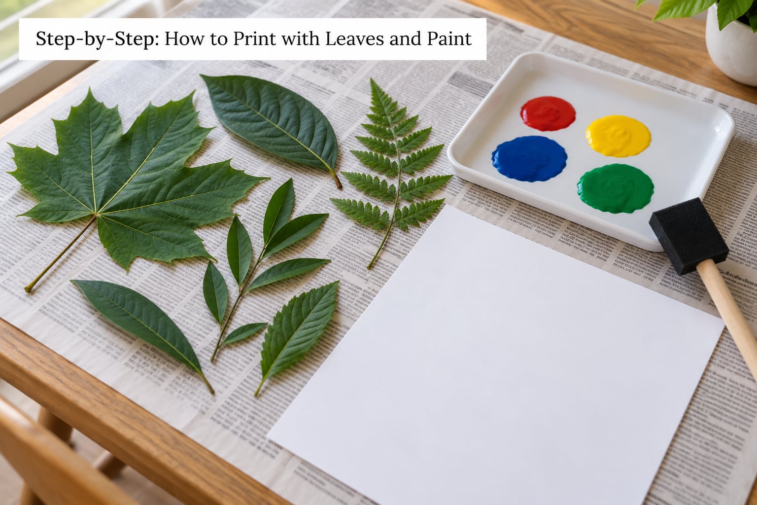 Step-by-Step: How to Print with Leaves and Paint