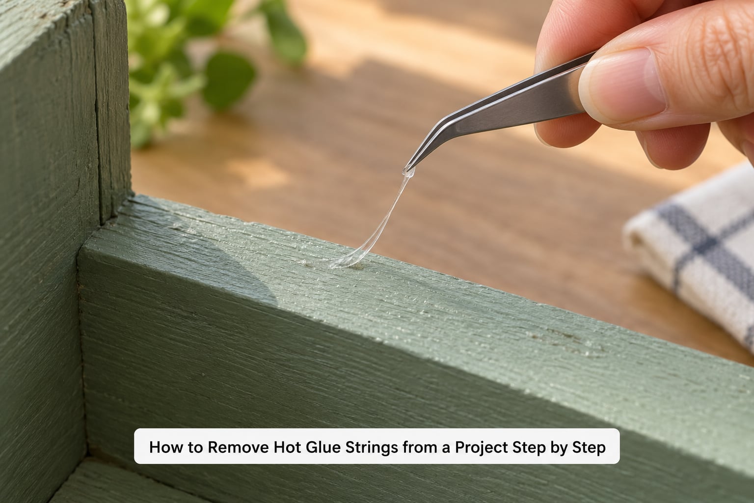 How to Remove Hot Glue Strings from a Project Step by Step