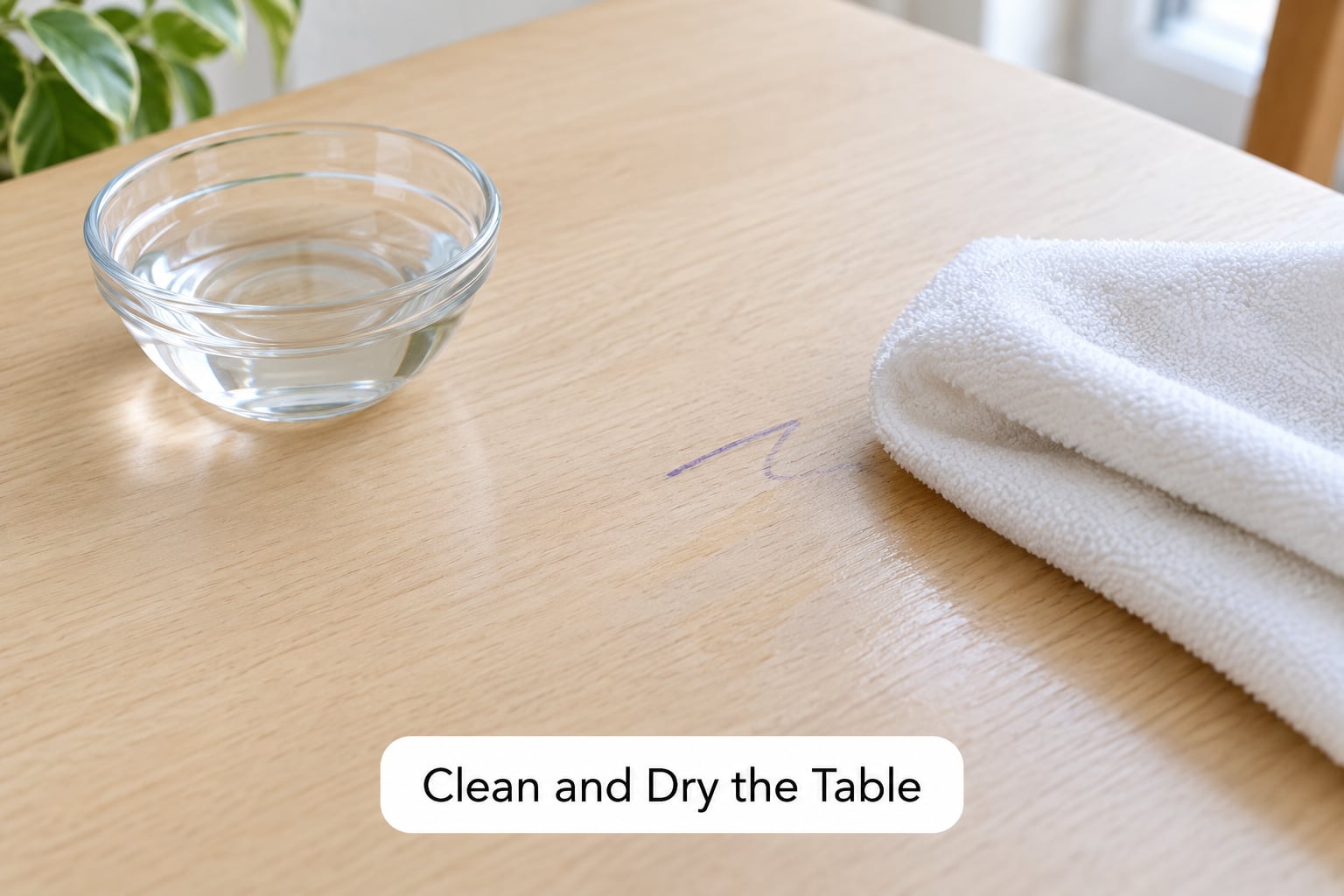 Clean and Dry the Table