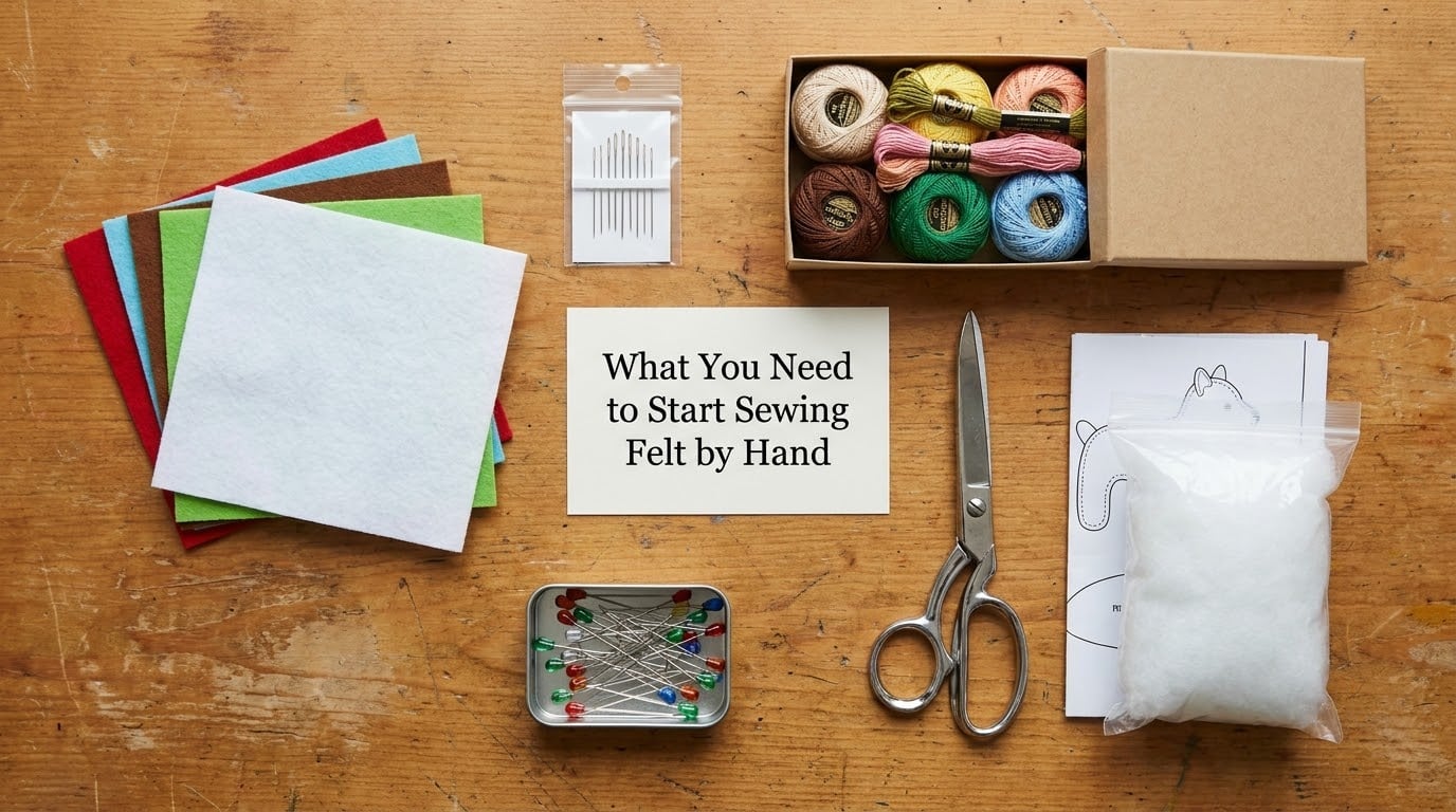 What You Need to Start Sewing Felt by Hand