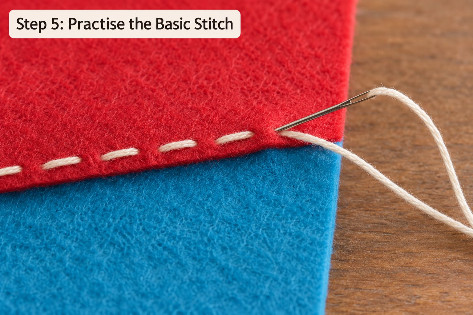 Step 5: Practise the Basic Stitch