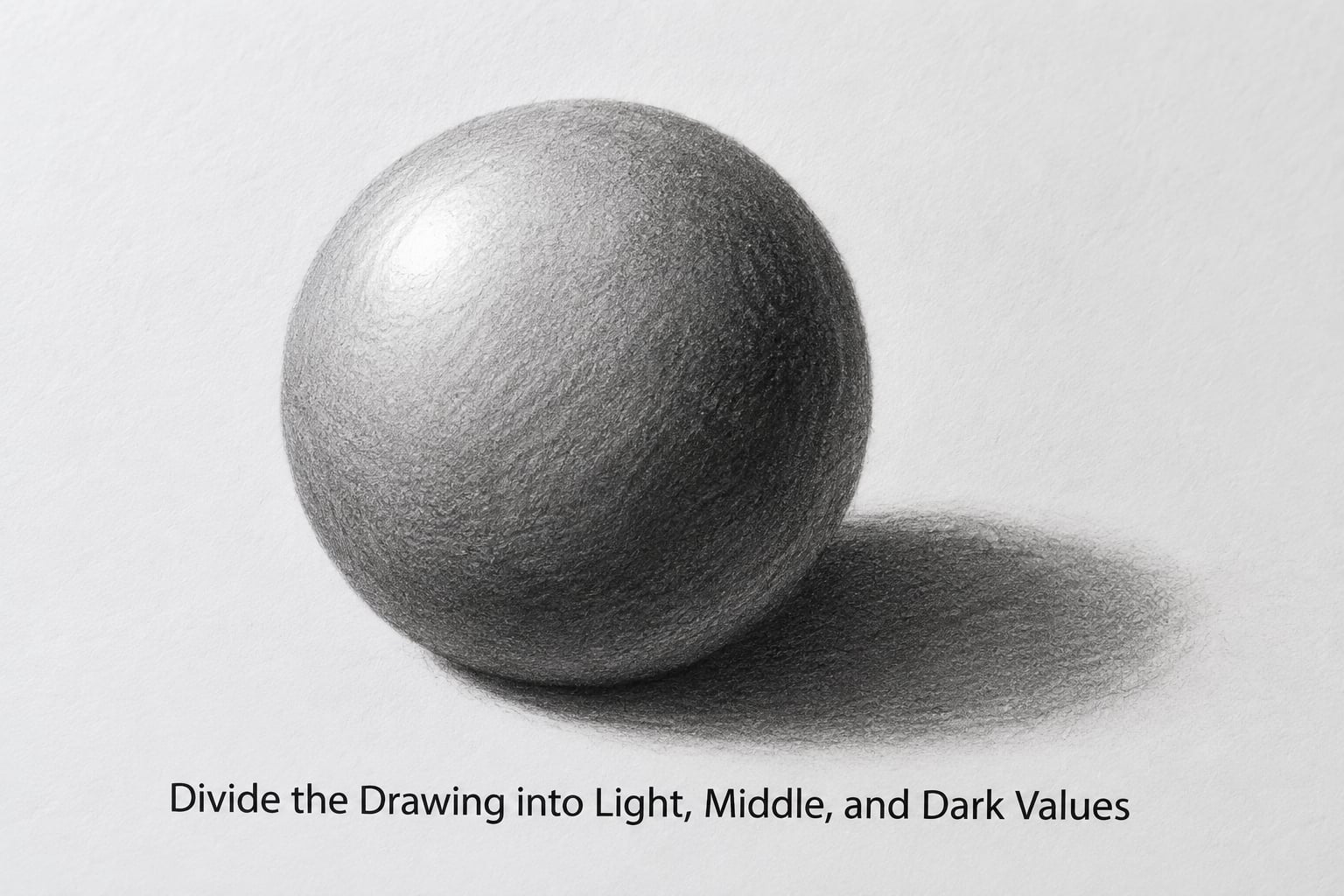Divide the Drawing into Light, Middle, and Dark Values