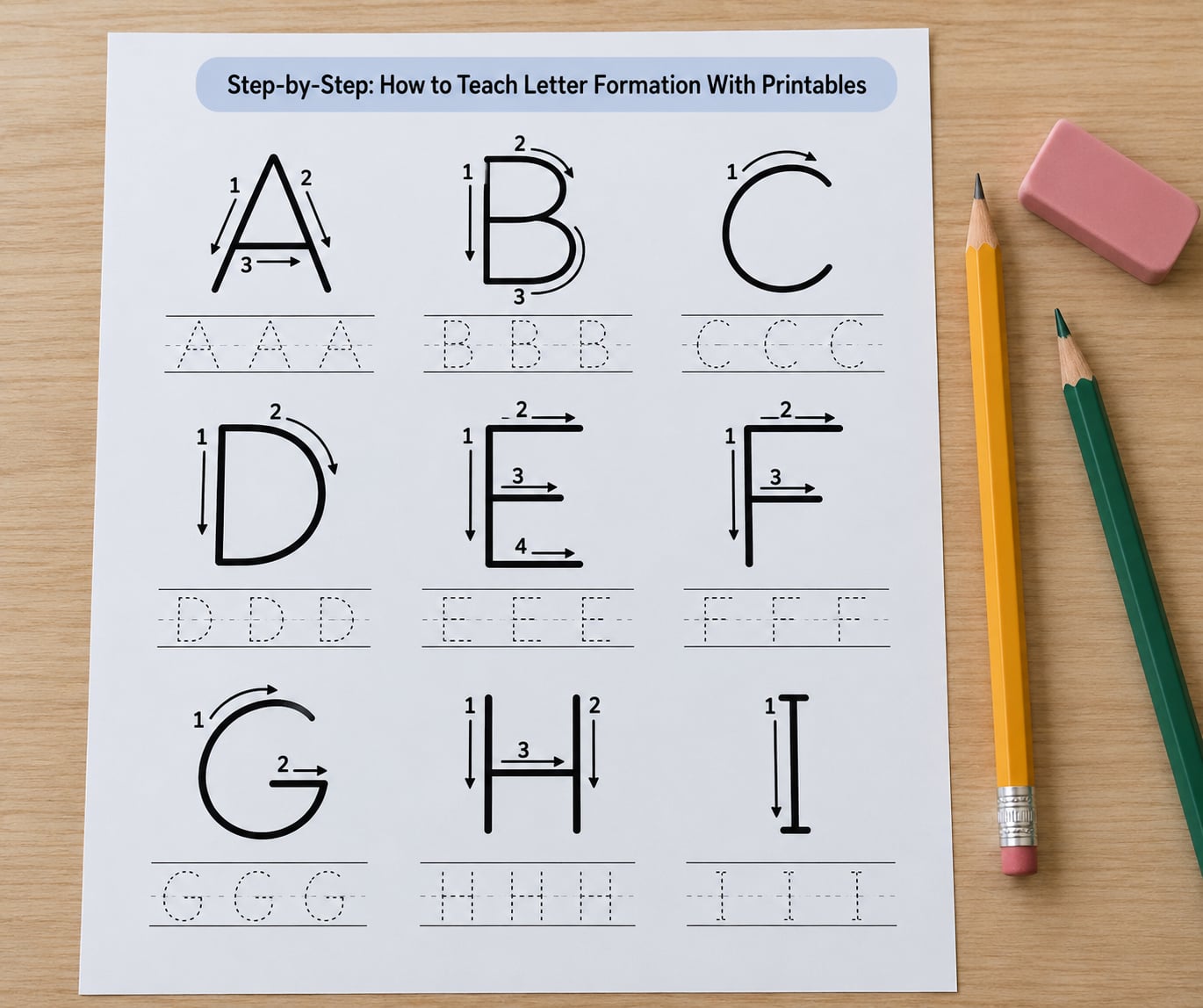 Step-by-Step: How to Teach Letter Formation With Printables