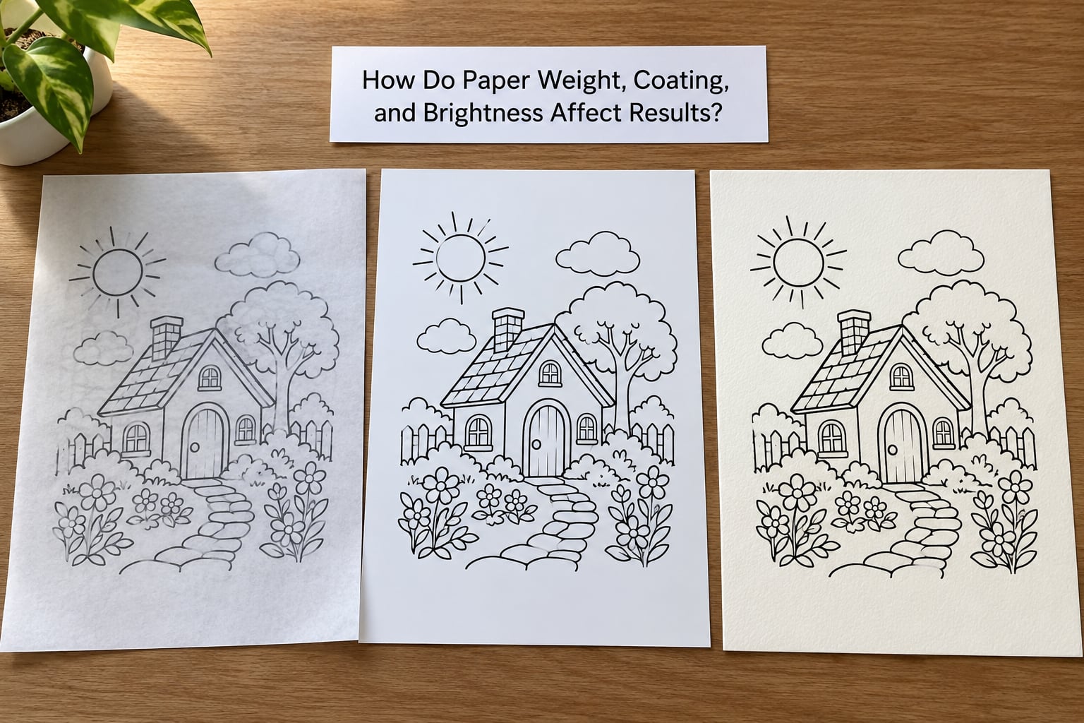 How Do Paper Weight, Coating, and Brightness Affect Results?