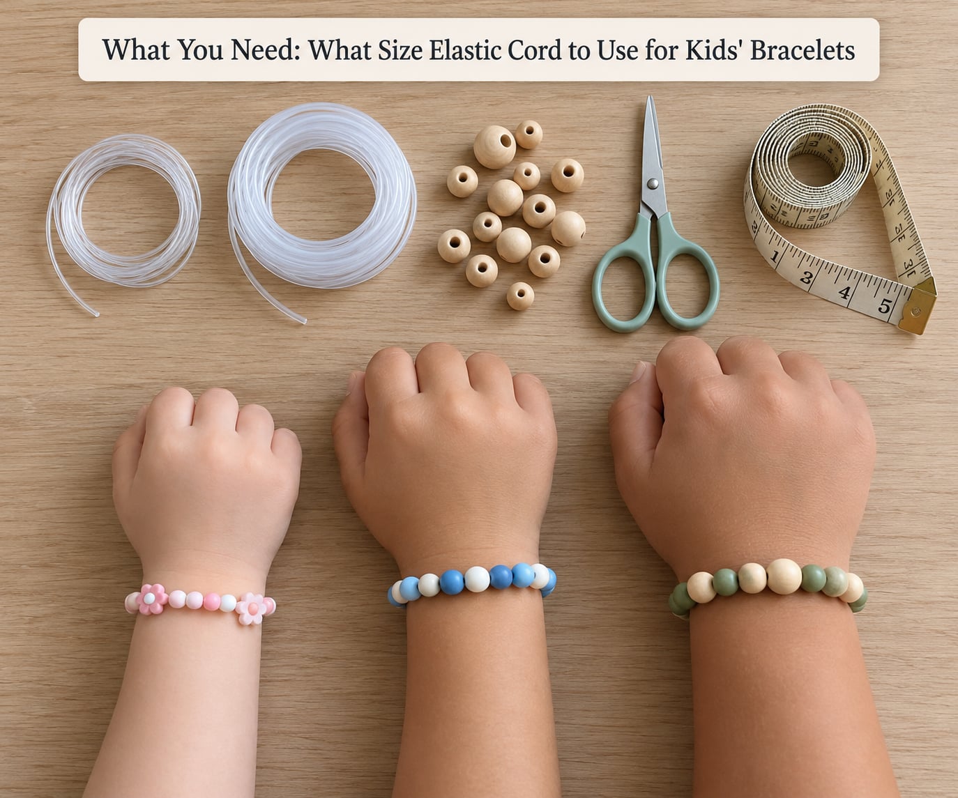 What You Need: What Size Elastic Cord to Use for Kids' Bracelets