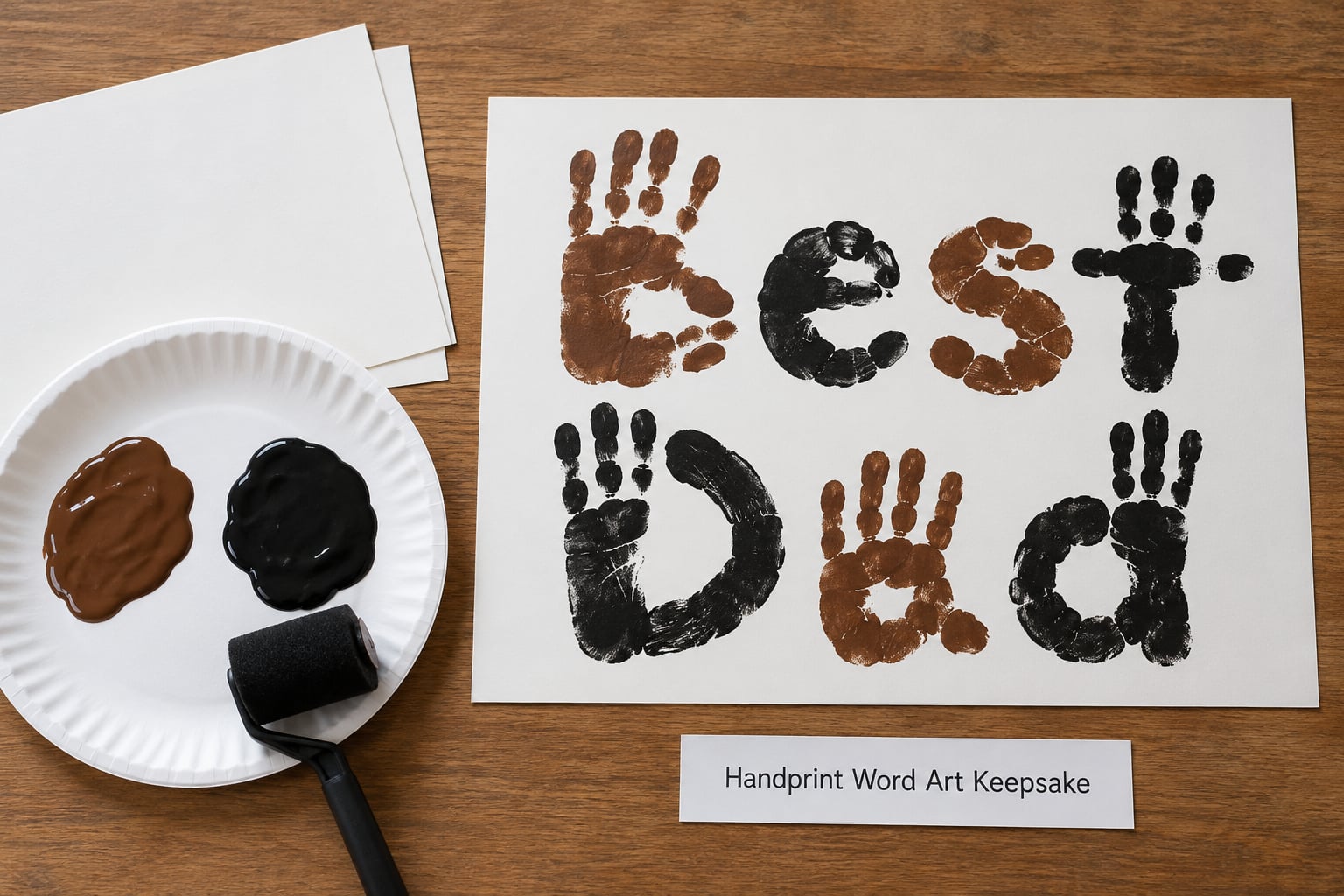 Handprint Word Art Keepsake