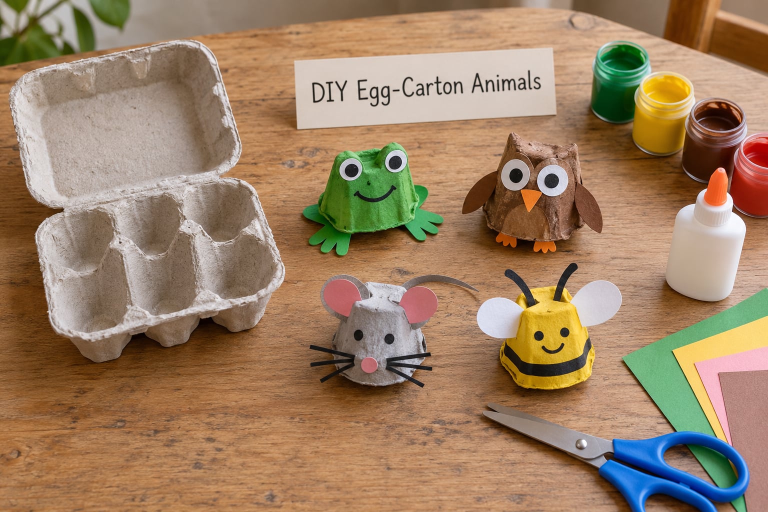 DIY Egg-Carton Animals