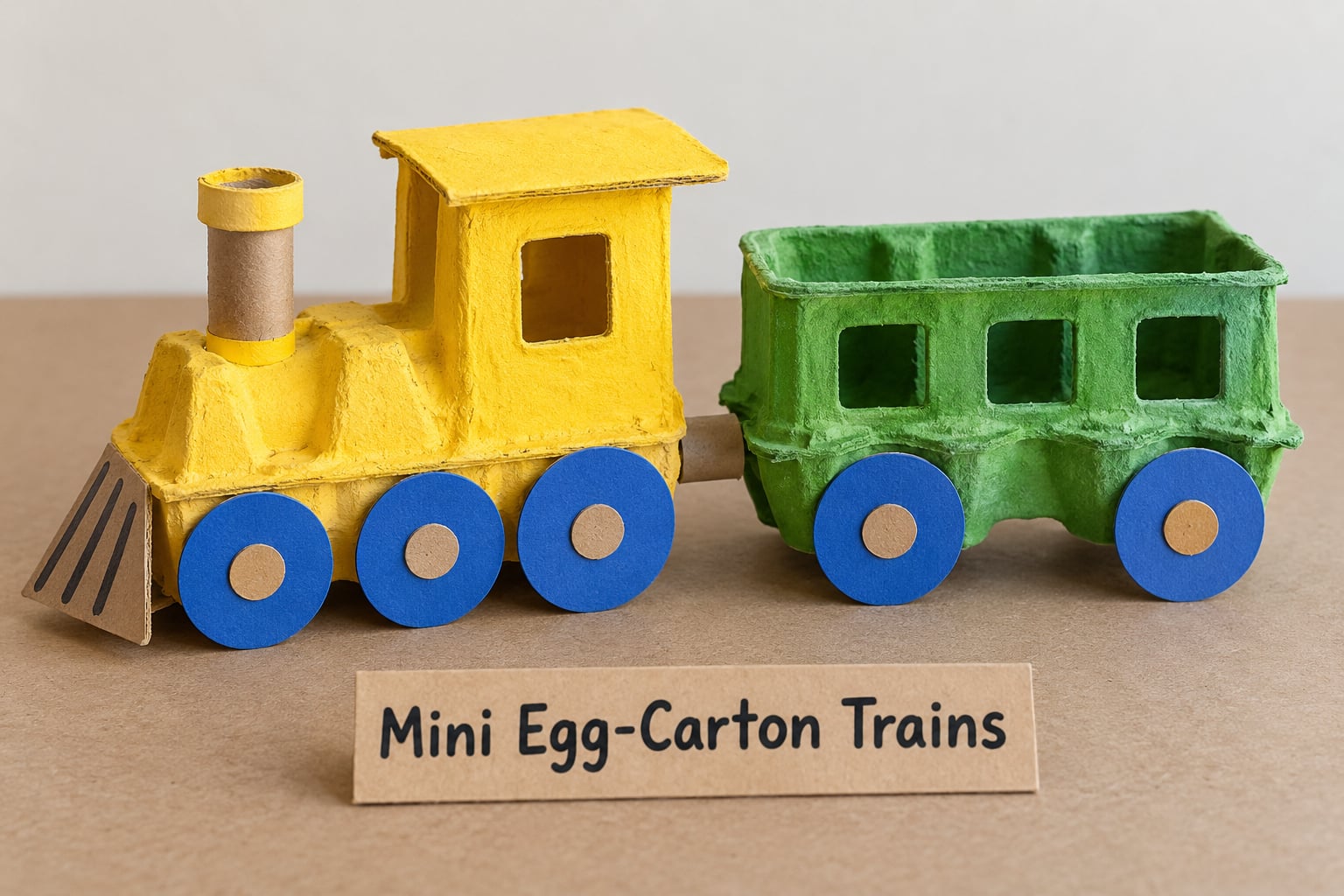 Mini Egg-Carton Trains