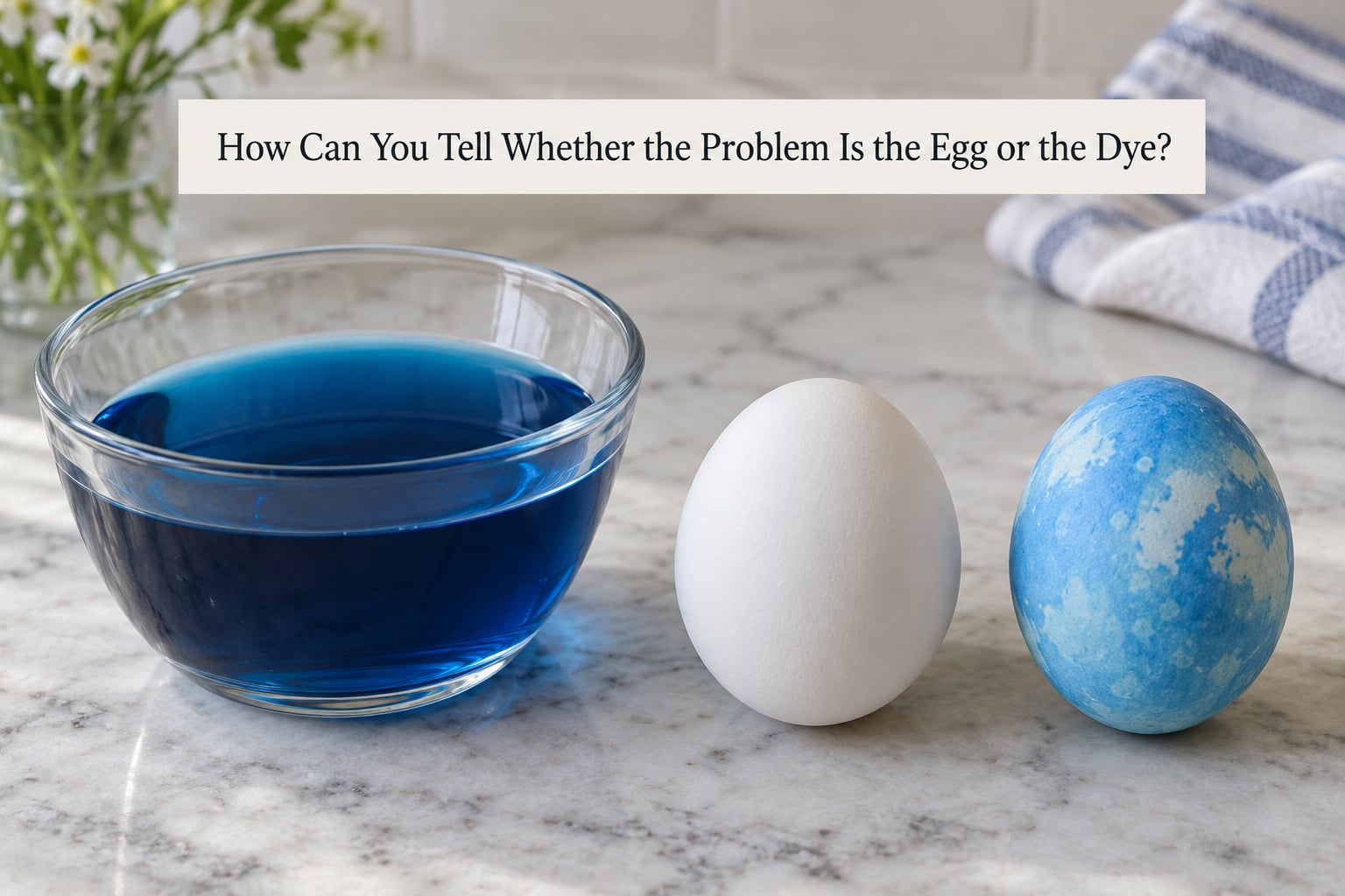 How Can You Tell Whether the Problem Is the Egg or the Dye?